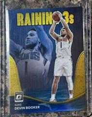 Devin Booker [Gold] #9 Basketball Cards 2022 Panini Donruss Optic Raining 3s Prices
