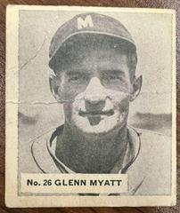 Glenn Myatt #26 Baseball Cards 1936 World Wide Gum Prices