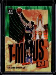Devin Booker [Green Shock] #15 Basketball Cards 2021 Panini Donruss Optic T Minus 3 2 1 Prices
