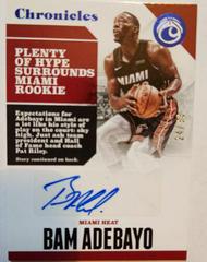 Bam Adebayo [Blue] #CA-BAM Basketball Cards 2017 Panini Chronicles Autographs Prices