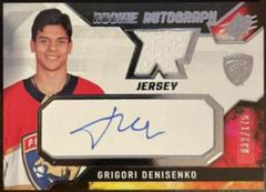 Grigori Denisenko #GD Hockey Cards 2021 SPx Rookie Auto Jersey Prices