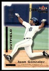 Juan Gonzalez #84 Baseball Cards 2001 Fleer Triple Crown Prices