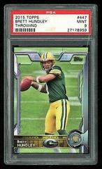 Brett Hundley [Throwing] #447 Football Cards 2015 Topps Prices