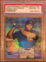 Corey Patterson [Refractor] #I5 Baseball Cards 1999 Bowman Chrome Impact Prices
