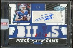 Josh Allen #PGS-JA Football Cards 2022 Panini Certified Piece of the Game Signatures Prices