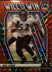 Ray Lewis [Red Mosaic] Football Cards 2021 Panini Mosaic Will to Win Prices