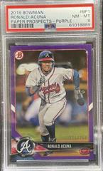 Ronald Acuna [Purple] #BP1 Baseball Cards 2018 Bowman Paper Prospects Prices
