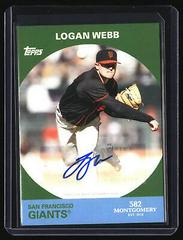Logan Webb [Autograph] #5A Baseball Cards 2022 Topps 582 Montgomery Club Set 5 Prices