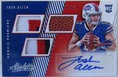 Josh Allen [Material Autograph Spectrum] Football Cards 2018 Panini Absolute Prices