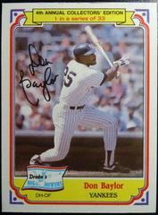 Don Baylor #1 Baseball Cards 1984 Drake's Prices
