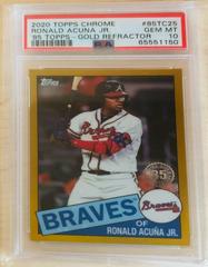 Ronald Acuna Jr. [Gold Refractor] #85TC-25 Baseball Cards 2020 Topps Chrome 1985 Prices