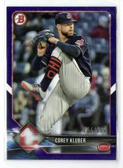 Corey Kluber [Purple] #3 Baseball Cards 2018 Bowman Prices