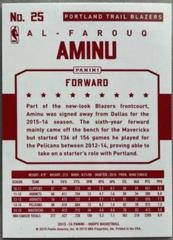 Al Farouq Aminu [Red Back] #25 Basketball Cards 2015 Panini Hoops Prices