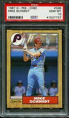 Mike Schmidt #396 Baseball Cards 1987 O Pee Chee Prices
