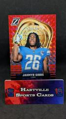 Jahmyr Gibbs [Red] #28 Football Cards 2023 Panini Zenith Zeal of Approval Prices