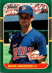Mark Davidson Baseball Cards 1987 Donruss Rookies Prices