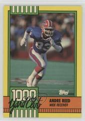 Andre Reed [Disclaimer Back] #7 Football Cards 1990 Topps 1000 Yard Club Prices