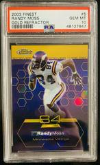 Randy Moss [Gold Refractor] #5 Football Cards 2003 Topps Finest Prices