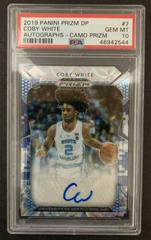Coby White [Camo Prizm] Basketball Cards 2019 Panini Prizm Draft Picks Autographs Prices