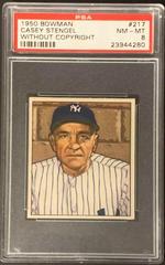 Casey Stengel [Without Copyright] Baseball Cards 1950 Bowman Prices