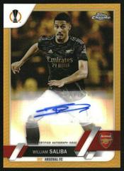 William Saliba [Gold] #CA-WS Soccer Cards 2022 Topps Chrome UEFA Club Competitions Autographs Prices
