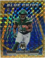 Breece Hall [Gold] Football Cards 2022 Panini Mosaic Blue Chips Prices