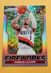 Damian Lillard Prizm #3 Basketball Cards 2014 Panini Prizm Fireworks Prices