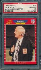 Jack Buck #11 Football Cards 1989 Pro Set Announcer Inserts Prices