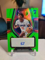 Keon Johnson [Green Prizm] Basketball Cards 2021 Panini Select Rookie Signatures Prices
