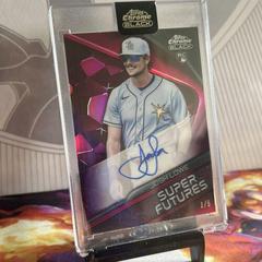 Josh Lowe [Red] Baseball Cards 2022 Topps Chrome Black Super Futures Autographs Prices