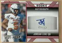 Jordan Love [Red] #A34 Football Cards 2020 Sage Hit Rookie Autograph Prices