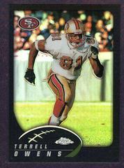 Terrell Owens [Black Refractor] #25 Football Cards 2002 Topps Chrome Prices