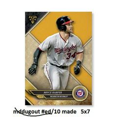 Bryce Harper [Gold] Baseball Cards 2017 Topps Triple Threads Prices