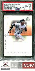 Barry Bonds [Home] #BB Baseball Cards 2001 SP Game Used Authentic Fabric Prices