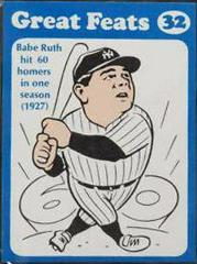 Babe Ruth [Blue Border] Baseball Cards 1972 Laughlin Great Feats Prices