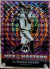 Ja'Marr Chase [Purple] #MM-11 Football Cards 2022 Panini Mosaic Men of Mastery Prices