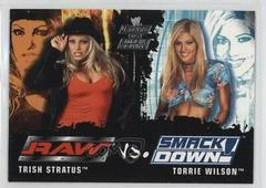 Trish Stratus, Torrie Wilson #82 Wrestling Cards 2002 Fleer WWE Raw vs Smackdown Prices