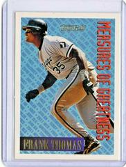 Frank Thomas #601 Baseball Cards 1994 Topps Gold Prices