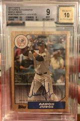 Aaron Judge [Maple Wood] Baseball Cards 2017 Topps 1987 Autographs Prices