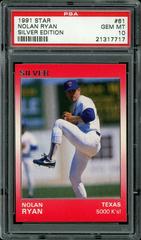 Nolan Ryan #61 Baseball Cards 1991 Star Silver Edition Prices