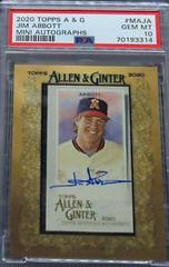 Jim Abbott [X Silver Frame] #MA-JA Baseball Cards 2020 Topps Allen & Ginter Mini Autographs Prices