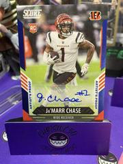 Ja'Marr Chase [Signature Artist's Proof] Football Cards 2021 Panini Score Prices