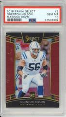 Quenton Nelson [Maroon Prizm] #2 Football Cards 2018 Panini Select Prices