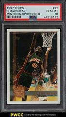 Shawn Kemp Minted in Springfield Basketball Cards 1997 Topps Prices