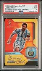 Lionel Messi [Gold] Soccer Cards 2022 Panini Prizm World Cup Scorers Club Prices