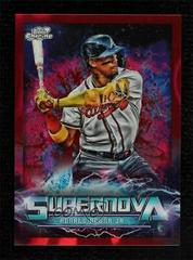 Ronald Acuna Jr. [Red Flare] #SN-2 Baseball Cards 2022 Topps Cosmic Chrome Supernova Prices