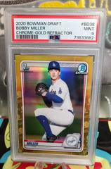 Bobby Miller [Gold Refractor] Baseball Cards 2020 Bowman Draft Chrome Prices