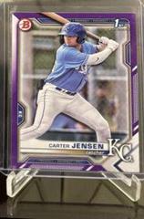 Carter Jensen [Purple] Baseball Cards 2021 Bowman Draft Prices