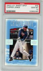 Chipper Jones #45 Baseball Cards 2002 Upper Deck Sweet Spot Prices