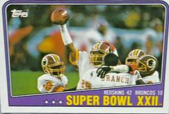 Super Bowl XXII Football Cards 1988 Topps Prices